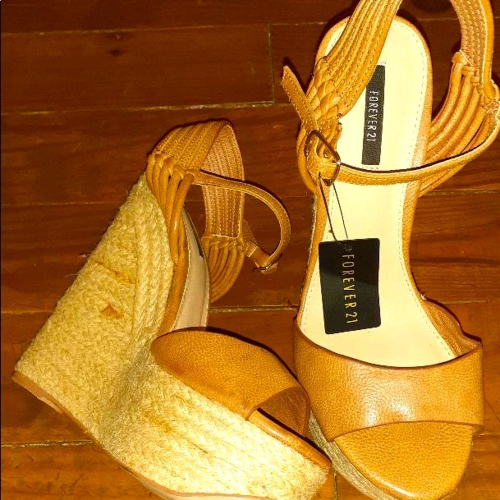 Super fun tan open toe sandals